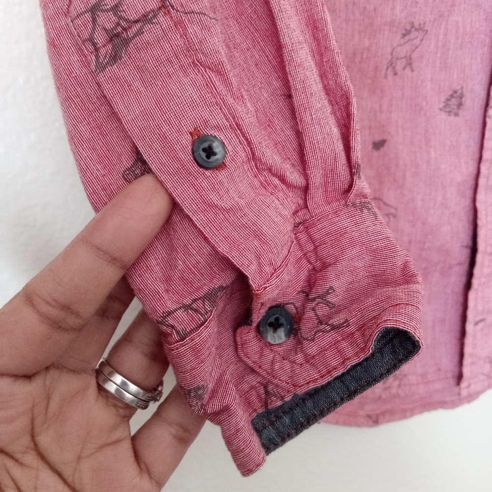 Osh Kosh & Wonder Nation Boys Bundle Button Long Sleeve Shirts - Picture 10 of 12